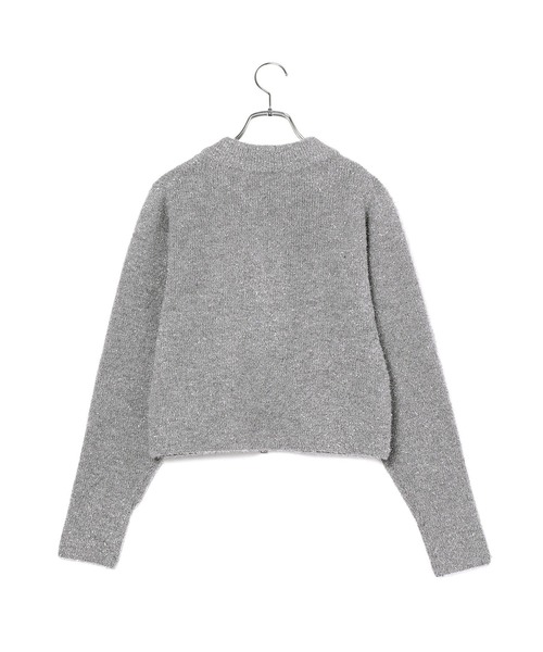 「ADAM ET ROPE'」 ニットカーディガン FREE シルバー レディース_画像9