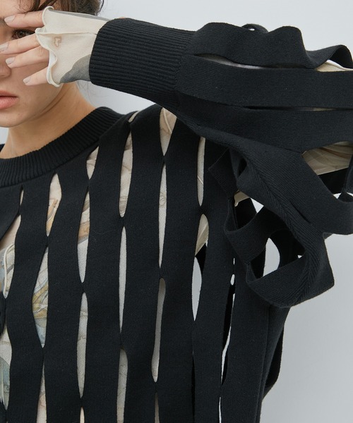 「STUDIOUS」 長袖ニット FREE ブラック レディース_画像2