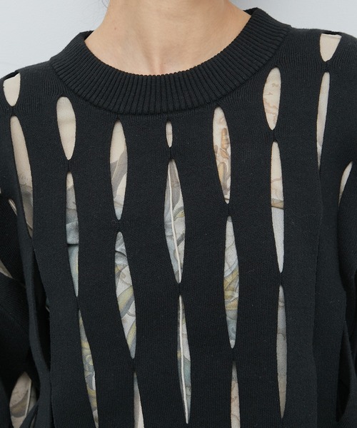 「STUDIOUS」 長袖ニット FREE ブラック レディース_画像4