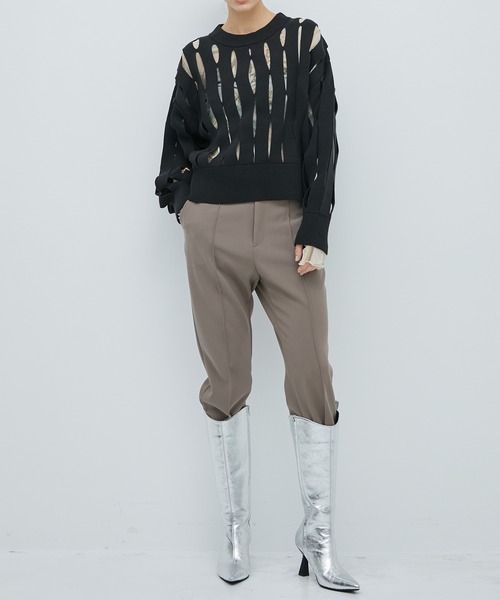 「STUDIOUS」 長袖ニット FREE ブラック レディース_画像5