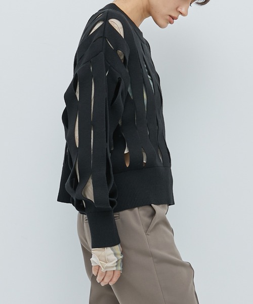 「STUDIOUS」 長袖ニット FREE ブラック レディース_画像8