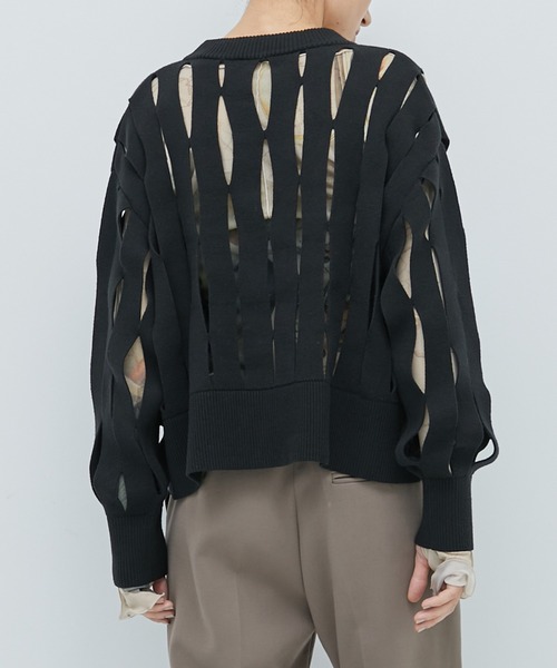 「STUDIOUS」 長袖ニット FREE ブラック レディース_画像9