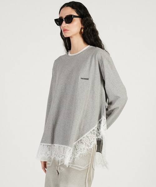 prank project ／ ラッフルヘムアシメトップス (ホワイト) PRANK PROJECT ラッフルヘムアシメトップ ホワイト