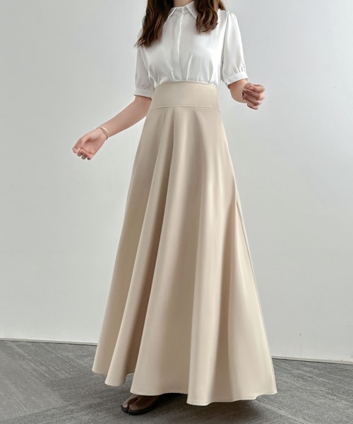 「ECLIN」 ロングスカート S ブラック レディース_画像3