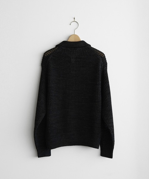 WYM LIDNM セーター ニット LOW GAUGE MESH KNIT POLO メンズ