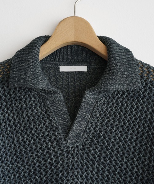 【最終値下】オーラリー FLAT YARN MESH KNIT POLO 0400023055184_CLASSICPINE?wid=
