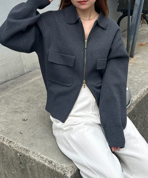 「solleim」 ブルゾン M マスタード レディース_画像7