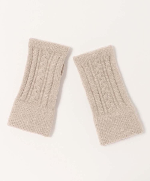 Bleu Bleuet（ブルーブルーエ） 手袋 ケーブル柄編みフィンガーレス