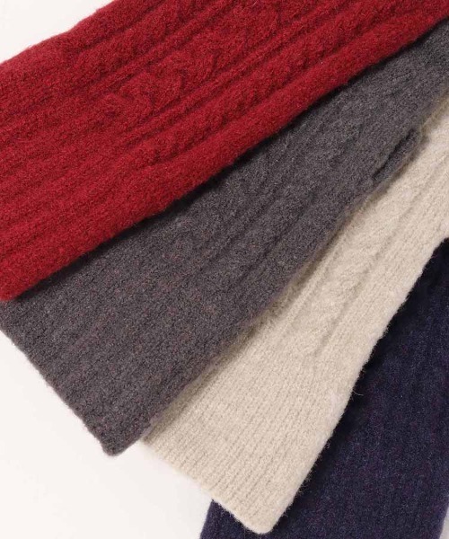 Bleu Bleuet（ブルーブルーエ） 手袋 ケーブル柄編みフィンガーレス