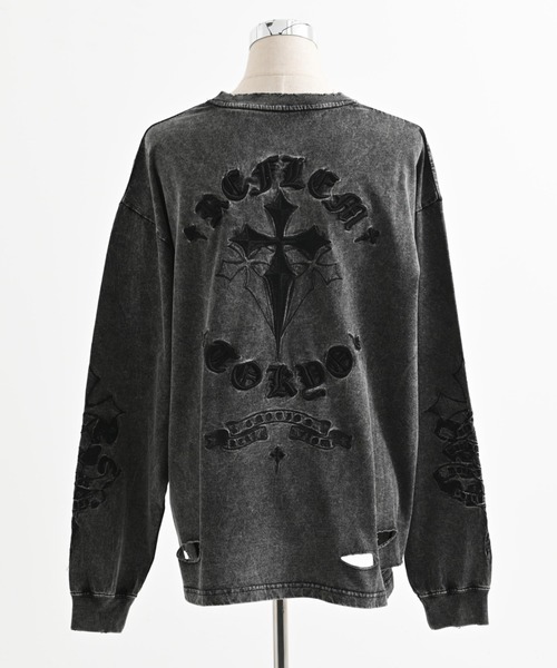 REFLEM（レフレム） tシャツ 「REFLEM/レフレム」クロス刺繍L/S Tee