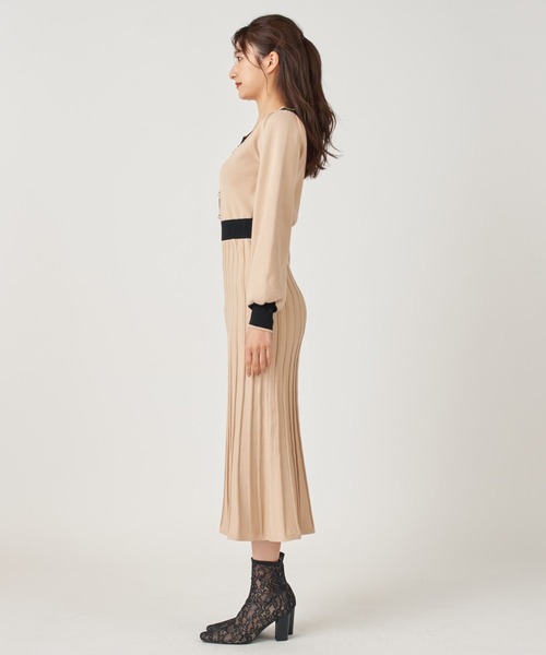 「ROYAL PARTY」 ニットワンピース FREE ベージュ レディース_画像6