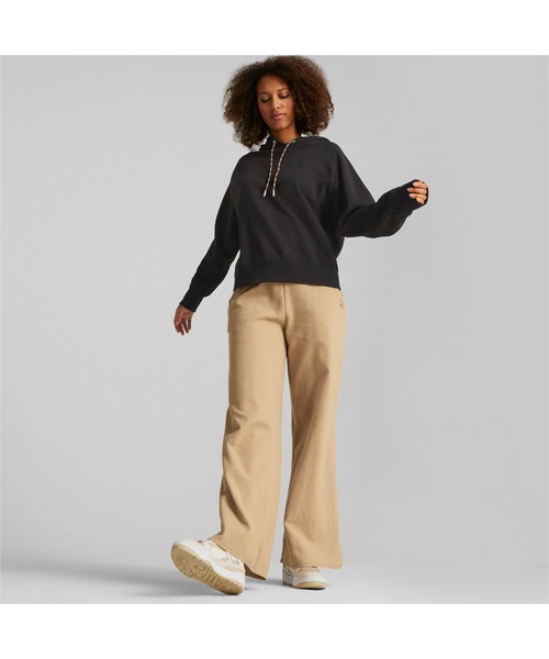 希少/美品/PUMA/オールレザー ブルゾン パーカー/XS PUMA（プーマ） プルオーバーパーカー X-SMALL ブラック レディース