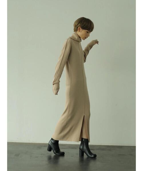 「rem closet」 ニットワンピース X-SMALL ダークブラウン レディース_画像2