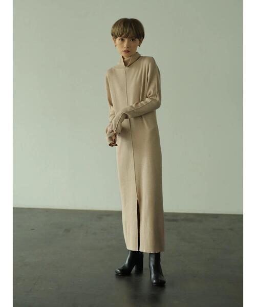 「rem closet」 ニットワンピース X-SMALL ダークブラウン レディース_画像3