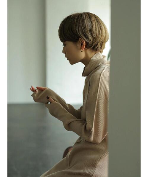 「rem closet」 ニットワンピース X-SMALL ダークブラウン レディース_画像8