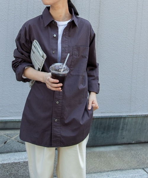 「FORK&SPOON」 長袖シャツ 1 ベージュ レディース_画像2