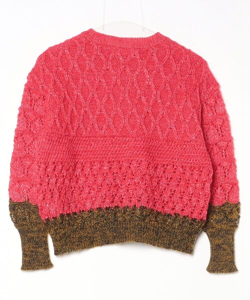 「AHCAHCUM」 長袖ニット 36 レッド レディース_画像2