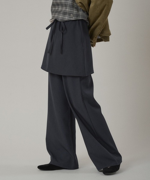 パンツ ETTE EASY SLACKS Black and SKIRT MUHET（ミュエータ） スラックス パンツ 「set item」skirt ＆ easy