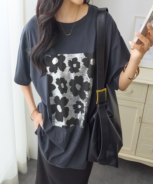 tシャツ 半袖 箔プリントTシャツ レディース : ZOZOTOWN Yahoo!店
