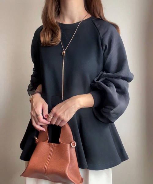 「FILLOU」 スウェットカットソー X-LARGE クリーム レディース_画像5