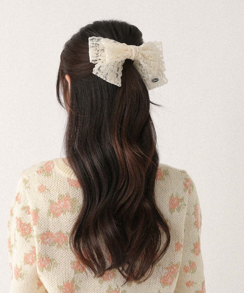 Heather（ヘザー） ヘアクリップ レースリボンバレッタ 659920