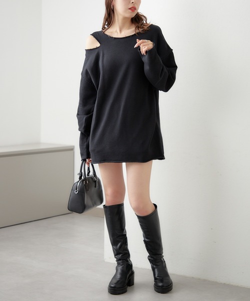 「Chico」 スウェットカットソー FREE グレー レディース_画像6