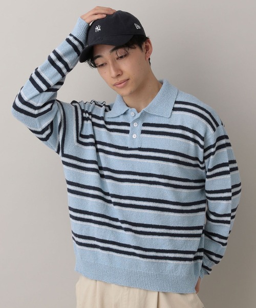 RAGEBLUE（レイジブルー） ポロシャツ Lowgage Border Pattern Knit