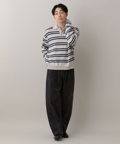 RAGEBLUE（レイジブルー） ポロシャツ Lowgage Border Pattern Knit