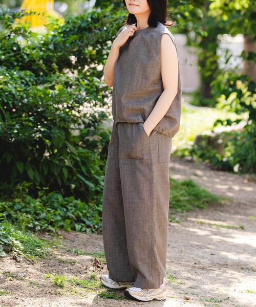 「EKAL」 イージーパンツ ONE モカ レディース_画像5