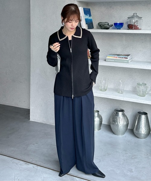 「feepur」 ニットカーディガン MEDIUM グレー レディース_画像6