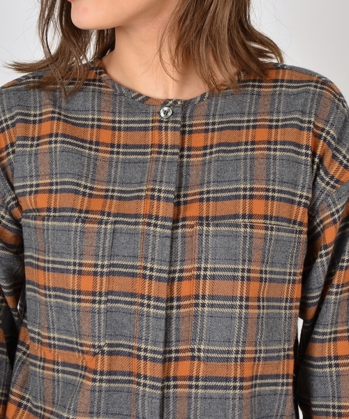 「liflattie ships」 長袖ブラウス SMALL グレー レディース_画像5