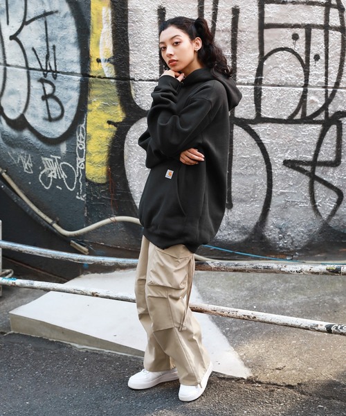 「Carhartt」 プルオーバーパーカー L ブラック メンズ_5