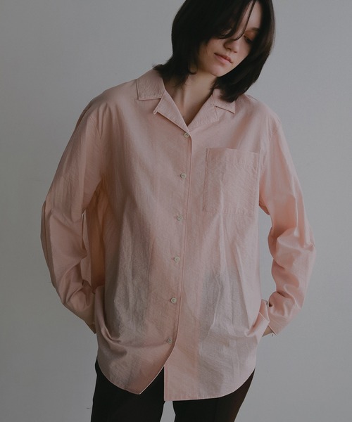 MANOF（マノフ） ブラウス シャツ BACK LAYERED SHEER SHIRT