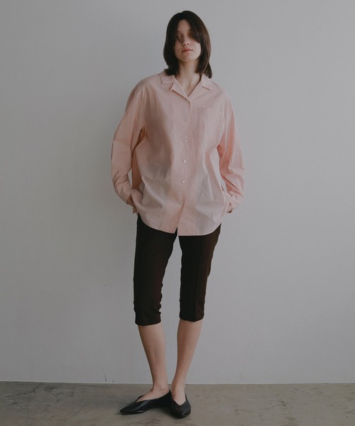 MANOF（マノフ） ブラウス シャツ BACK LAYERED SHEER SHIRT