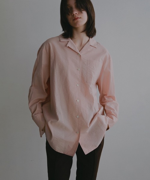 MANOF（マノフ） ブラウス シャツ BACK LAYERED SHEER SHIRT 