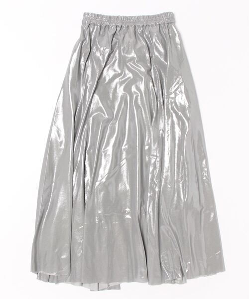 「JEANASIS」 フレアスカート FREE シルバー レディース_画像2