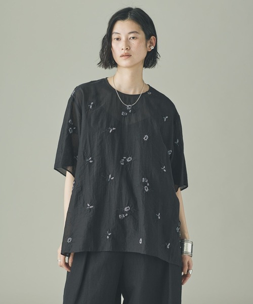 Curensology（カレンソロジー） tシャツ /フラワービーズトップス