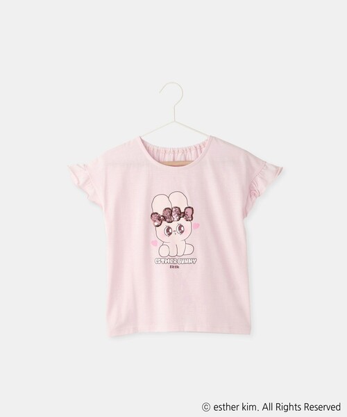 BABY, サマーボレロ　ピンク　半袖 ROPE' PICNIC（ロペ ピクニック） tシャツ 「Esther Bunny Little