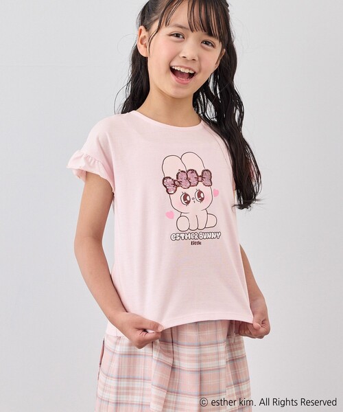❣️CHANEL♡ベビ―pinkタ―ンロックスカ―トスタッフuniform❣️ ROPE' PICNIC（ロペ ピクニック） tシャツ 「Esther Bunny Little