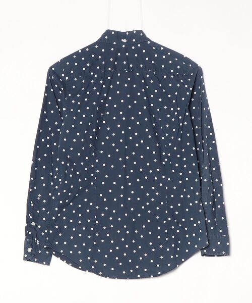 「GYMPHLEX」 ドット柄長袖シャツ 12 ブルー レディース_画像2