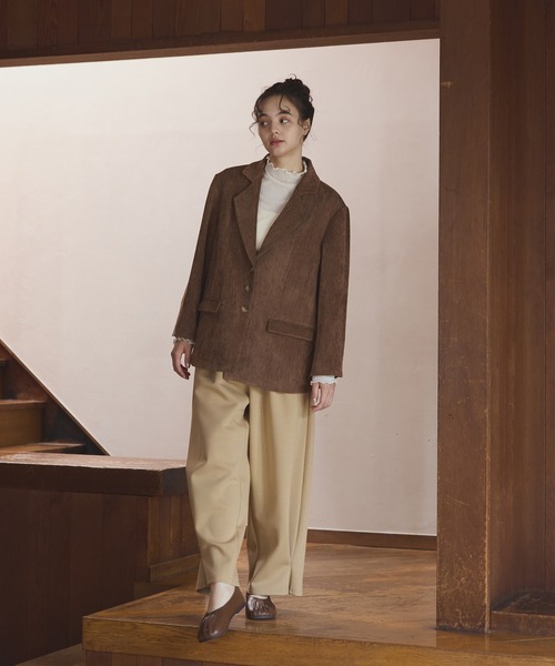 「OLUN」 スラックス SMALL ベージュ レディース_画像3