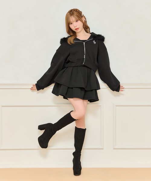 「apres jour」 セットアップ X-LARGE ブラック レディース_画像9