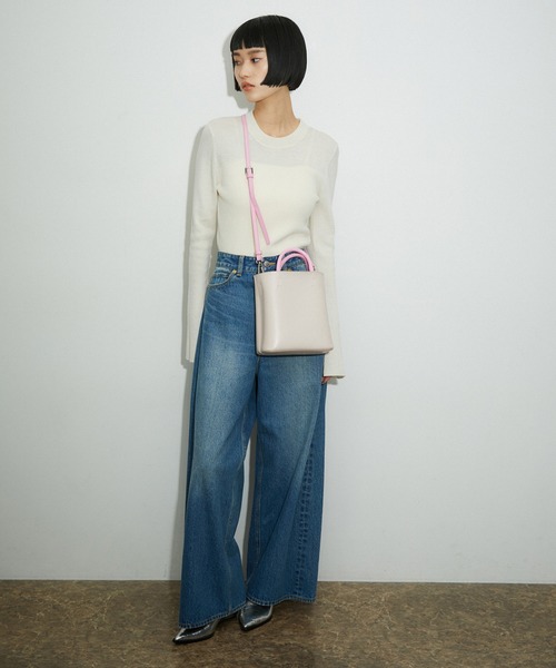 「ADAM ET ROPE'」 2WAYバッグ FREE シルバー レディース_画像5