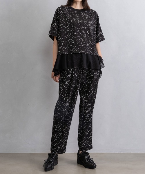 「MARECHAL TERRE」 イージーパンツ MEDIUM ブラック レディース_画像9