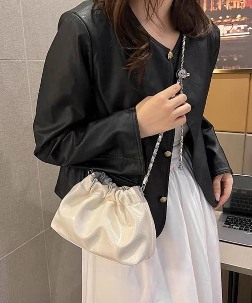 「LADY LIKE」 ショルダーバッグ F シルバー レディース_画像7