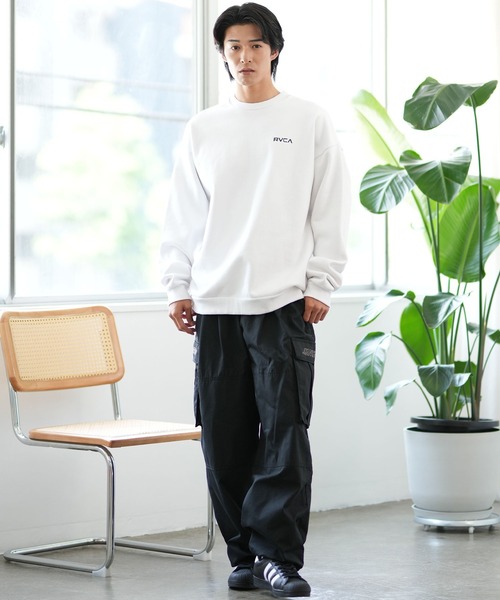 「RVCA」 スウェットカットソー M ブラック メンズ_画像7