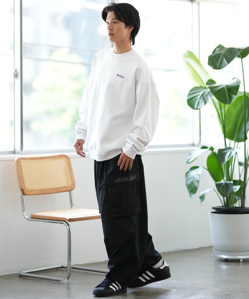 「RVCA」 スウェットカットソー M ブラック メンズ_画像8
