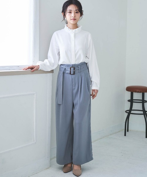 「mil」 パンツ - サックスブルー レディース_画像6