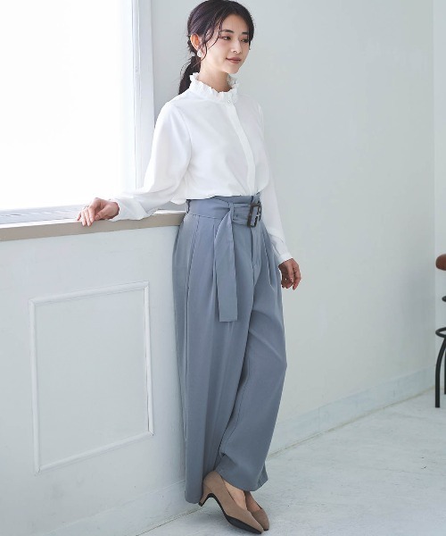 「mil」 パンツ - サックスブルー レディース_画像7