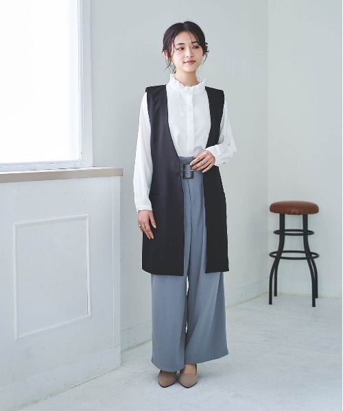 「mil」 パンツ - サックスブルー レディース_画像9